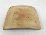 Japanese Ceramic Square Plate Vtg Iga Ware Green Crackle Glaze Wooden Box PX813