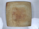 Japanese Ceramic Square Plate Vtg Iga Ware Green Crackle Glaze Wooden Box PX813