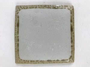 Japanese Ceramic Square Small Plate Vtg Beige Meimeizara Kozara Yakimono PY478