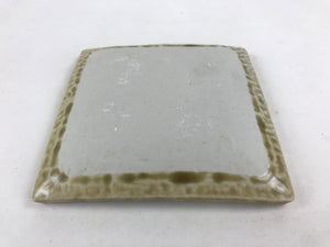 Japanese Ceramic Square Small Plate Vtg Beige Meimeizara Kozara Yakimono PY478