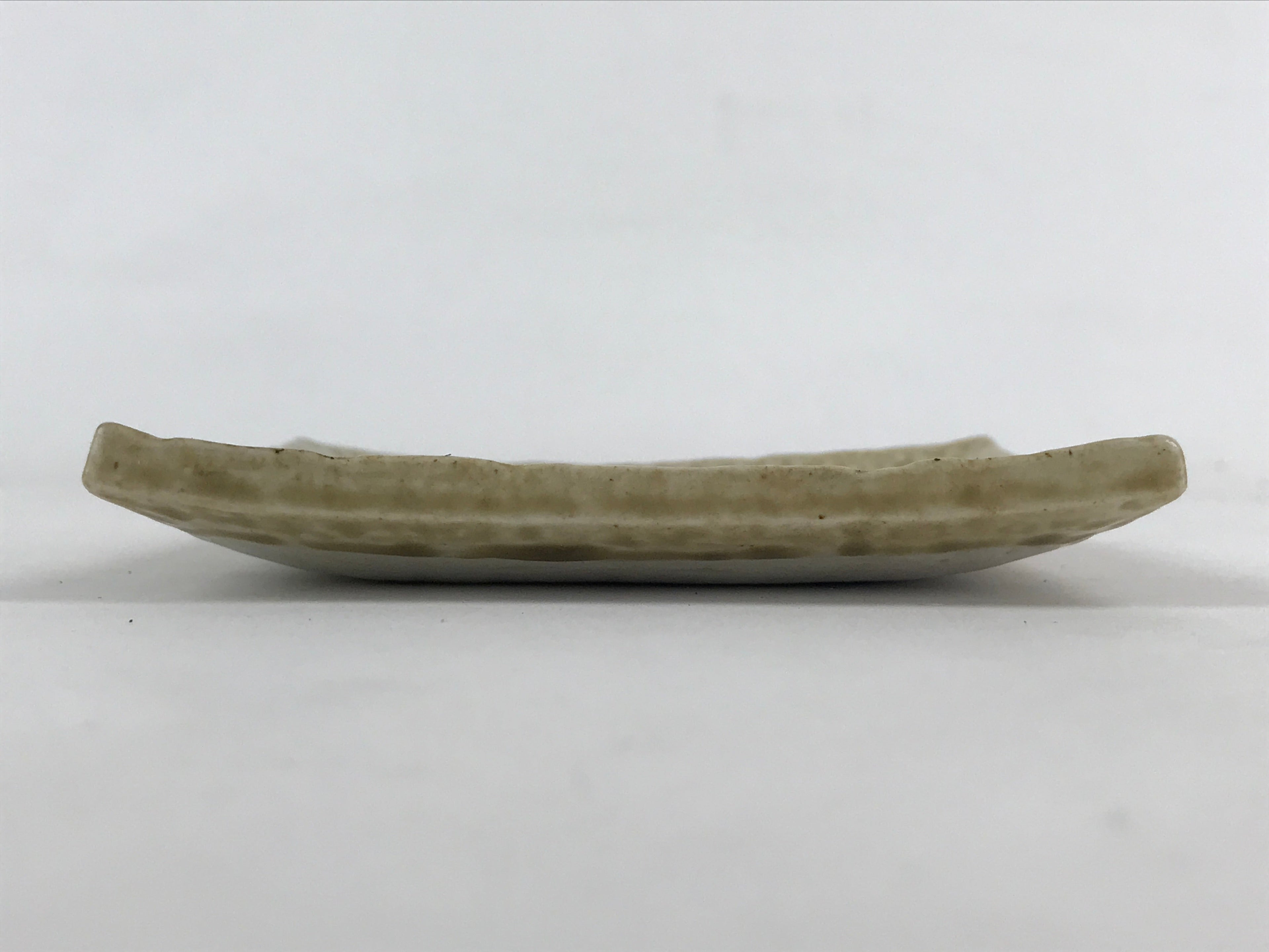 Japanese Ceramic Square Small Plate Vtg Beige Meimeizara Kozara Yakimono PY478