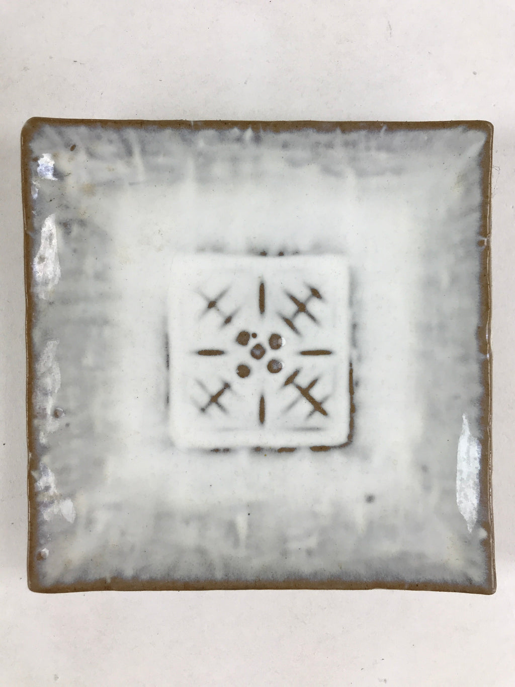 Japanese Ceramic Square Small Plate Vtg White Meimeizara Kozara Yakimono PY479