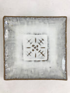 Japanese Ceramic Square Small Plate Vtg White Meimeizara Kozara Yakimono PY479
