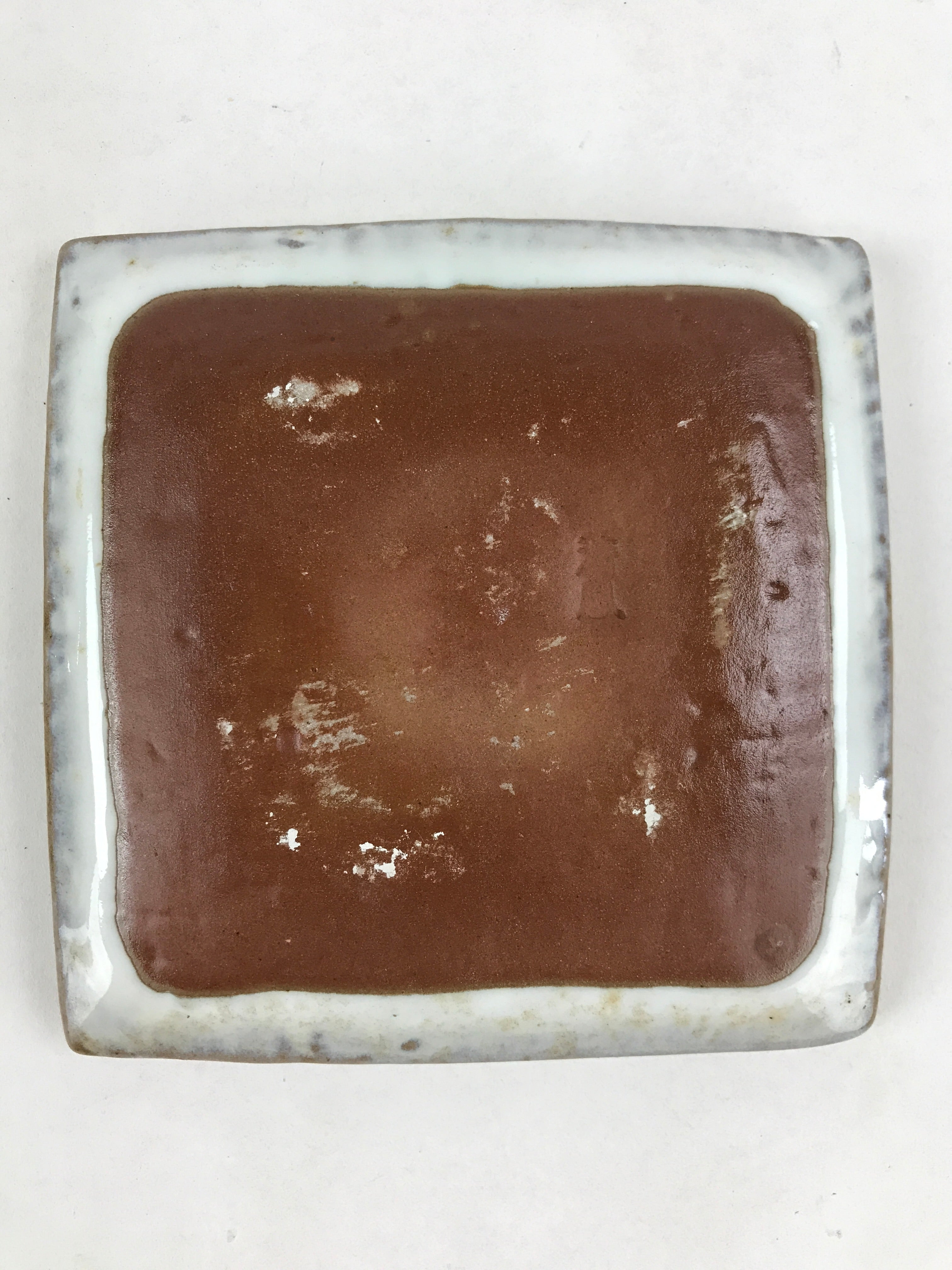 Japanese Ceramic Square Small Plate Vtg White Meimeizara Kozara Yakimono PY479