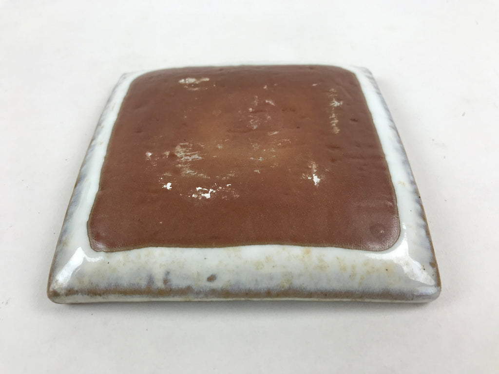 Japanese Ceramic Square Small Plate Vtg White Meimeizara Kozara Yakimono PY479
