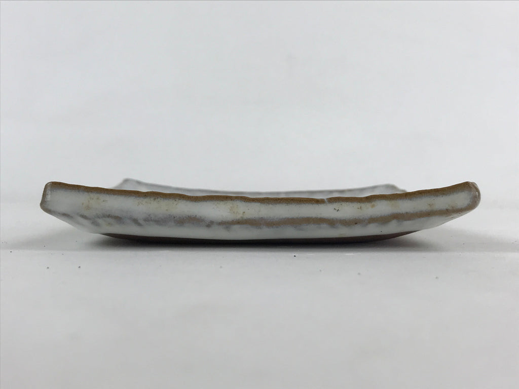Japanese Ceramic Square Small Plate Vtg White Meimeizara Kozara Yakimono PY479