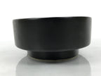 Japanese Ceramic Suiban Flower Vase Pottery Ikebana Accessory Black Oval Y560