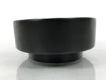Japanese Ceramic Suiban Flower Vase Pottery Ikebana Accessory Black Oval Y560
