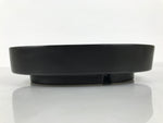 Japanese Ceramic Suiban Flower Vase Pottery Ikebana Accessory Black Oval Y560