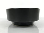 Japanese Ceramic Suiban Flower Vase Pottery Ikebana Accessory Black Oval Y560