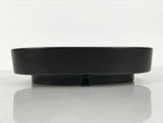 Japanese Ceramic Suiban Flower Vase Pottery Ikebana Accessory Black Oval Y560