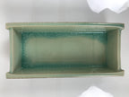 Japanese Ceramic Suiban Flower Vase Pottery Ikebana Accessory Blue Brown Y530