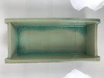 Japanese Ceramic Suiban Flower Vase Pottery Ikebana Accessory Blue Brown Y530