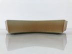 Japanese Ceramic Suiban Flower Vase Pottery Ikebana Accessory Curved Brown Y531