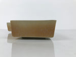 Japanese Ceramic Suiban Flower Vase Pottery Ikebana Accessory Curved Brown Y531