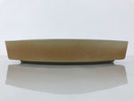 Japanese Ceramic Suiban Flower Vase Pottery Ikebana Accessory Curved Brown Y531