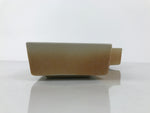 Japanese Ceramic Suiban Flower Vase Pottery Ikebana Accessory Curved Brown Y531