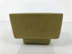 Japanese Ceramic Suiban Flower Vase Pottery Ikebana Accessory Gold Square Y533