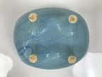 Japanese Ceramic Suiban Flower Vase Pottery Ikebana Accessory Light Blue Y561