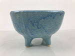 Japanese Ceramic Suiban Flower Vase Pottery Ikebana Accessory Light Blue Y561