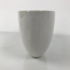 Japanese Ceramic Suiban Flower Vase Pottery Ikebana Accessory Narrow White Y534