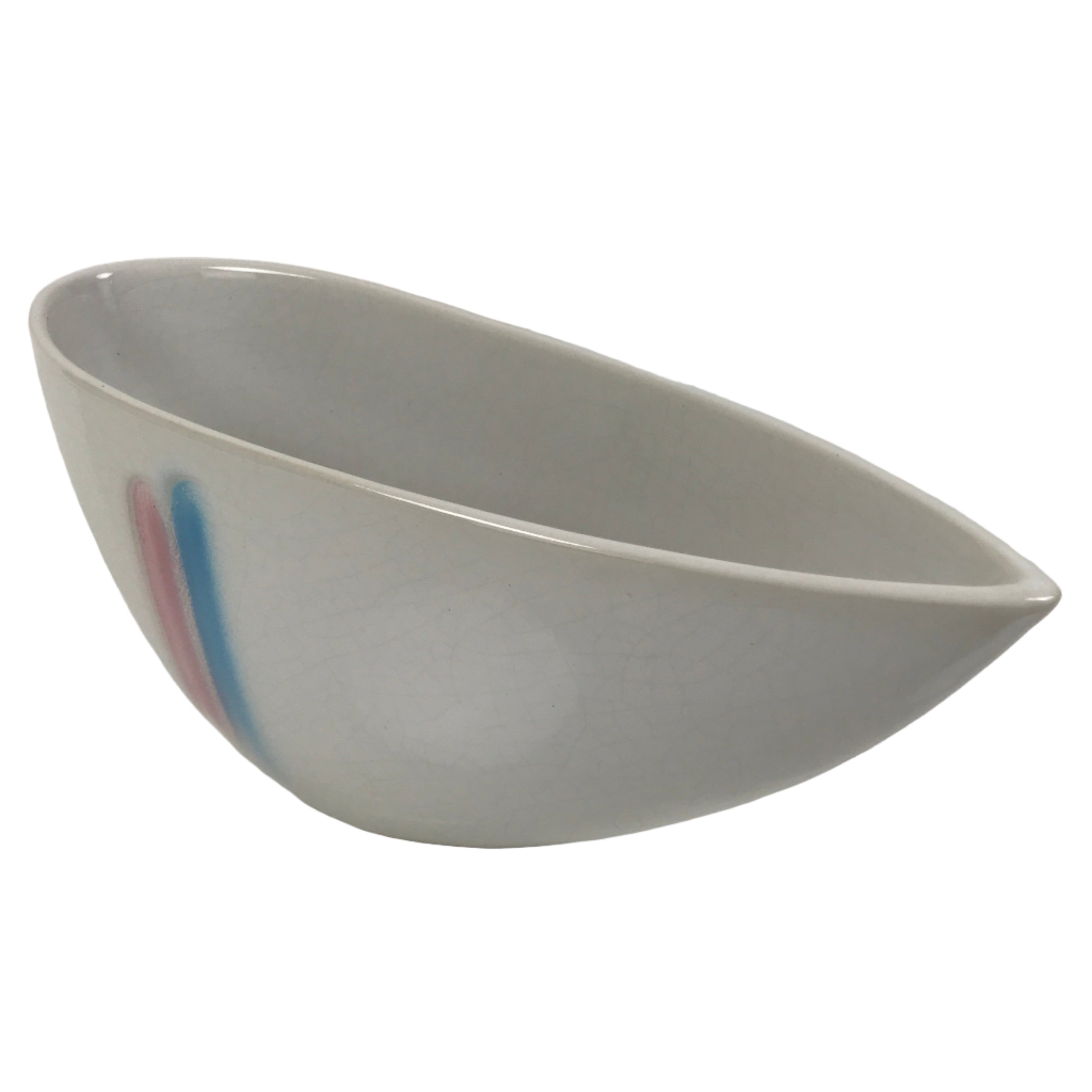 Japanese Ceramic Suiban Flower Vase Pottery Ikebana Accessory Narrow White Y534