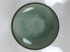 Japanese Ceramic Suiban Flower Vase Pottery Ikebana Arrangement Gray Blue Y526
