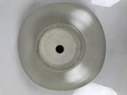 Japanese Ceramic Suiban Flower Vase Pottery Ikebana Arrangement Gray White Y521