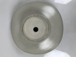Japanese Ceramic Suiban Flower Vase Pottery Ikebana Arrangement Gray White Y521