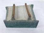 Japanese Ceramic Suiban Flower Vase Pottery Ikebana Arrangement Light Blue Y378