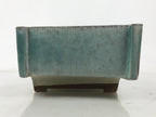 Japanese Ceramic Suiban Flower Vase Pottery Ikebana Arrangement Light Blue Y378