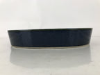 Japanese Ceramic Suiban Flower Vase Pottery Ikebana Arrangement Oval Blue Y408