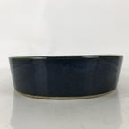 Japanese Ceramic Suiban Flower Vase Pottery Ikebana Arrangement Oval Blue Y408