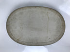 Japanese Ceramic Suiban Flower Vase Pottery Ikebana Arrangement Oval Blue Y408