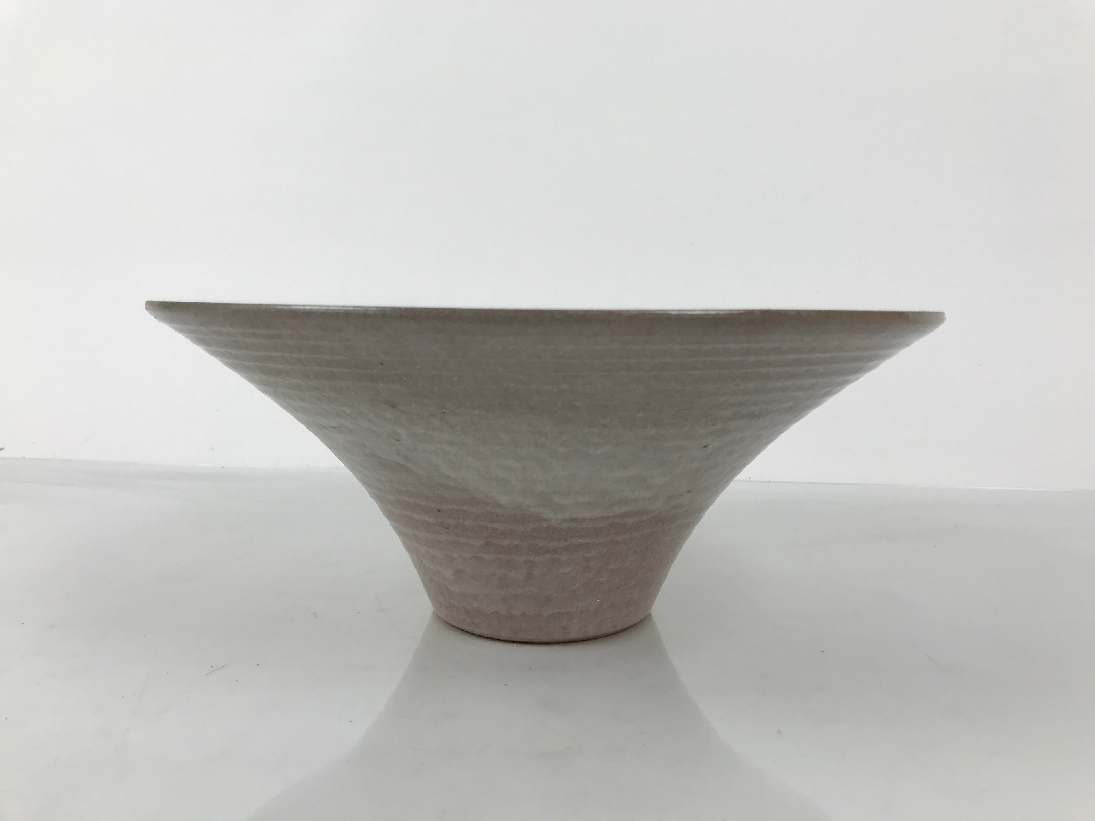 Japanese Ceramic Suiban Flower Vase Pottery Ikebana Arrangement Pink Gray Y525