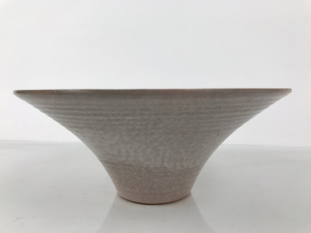 Japanese Ceramic Suiban Flower Vase Pottery Ikebana Arrangement Pink Gray Y525