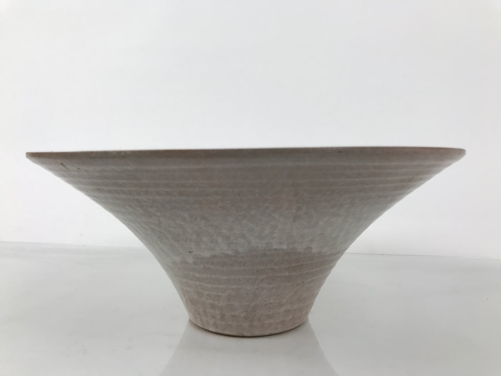 Japanese Ceramic Suiban Flower Vase Pottery Ikebana Arrangement Pink Gray Y525