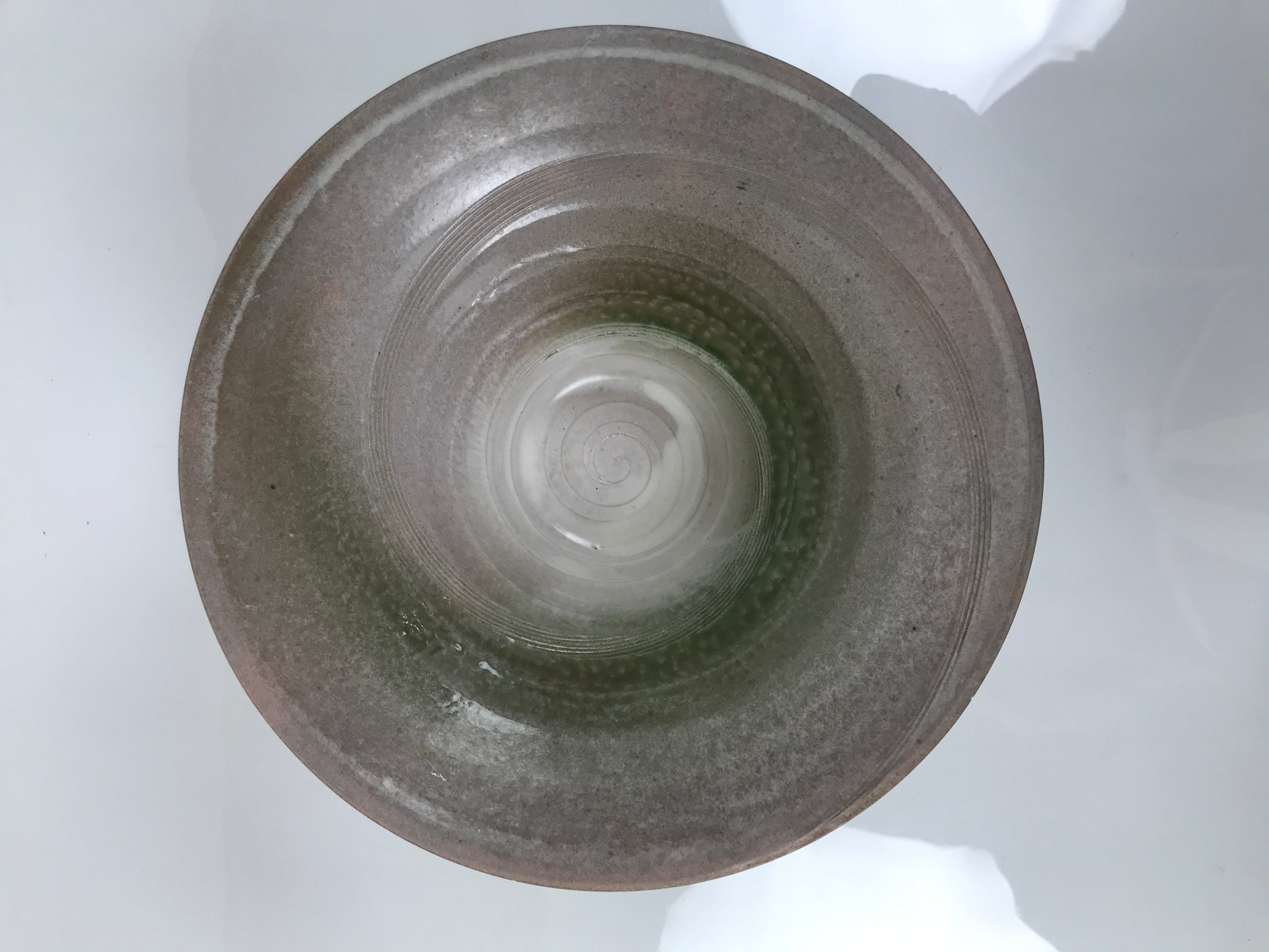 Japanese Ceramic Suiban Flower Vase Pottery Ikebana Arrangement Pink Gray Y525