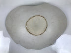 Japanese Ceramic Suiban Flower Vase Vtg Pottery Ikebana Accessory Blue Wave Y557