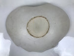 Japanese Ceramic Suiban Flower Vase Vtg Pottery Ikebana Accessory Blue Wave Y557