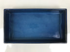 Japanese Ceramic Suiban Flower Vase Vtg Pottery Ikebana Accessory Blue Y376