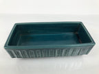 Japanese Ceramic Suiban Flower Vase Vtg Pottery Ikebana Accessory Blue Y559