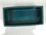 Japanese Ceramic Suiban Flower Vase Vtg Pottery Ikebana Accessory Blue Y559