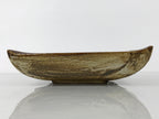 Japanese Ceramic Suiban Flower Vase Vtg Pottery Ikebana Accessory Brown Y529