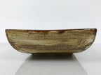 Japanese Ceramic Suiban Flower Vase Vtg Pottery Ikebana Accessory Brown Y529