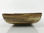 Japanese Ceramic Suiban Flower Vase Vtg Pottery Ikebana Accessory Brown Y529