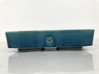 Japanese Ceramic Suiban Flower Vase Vtg Pottery Ikebana Accessory Wavy Blue Y562