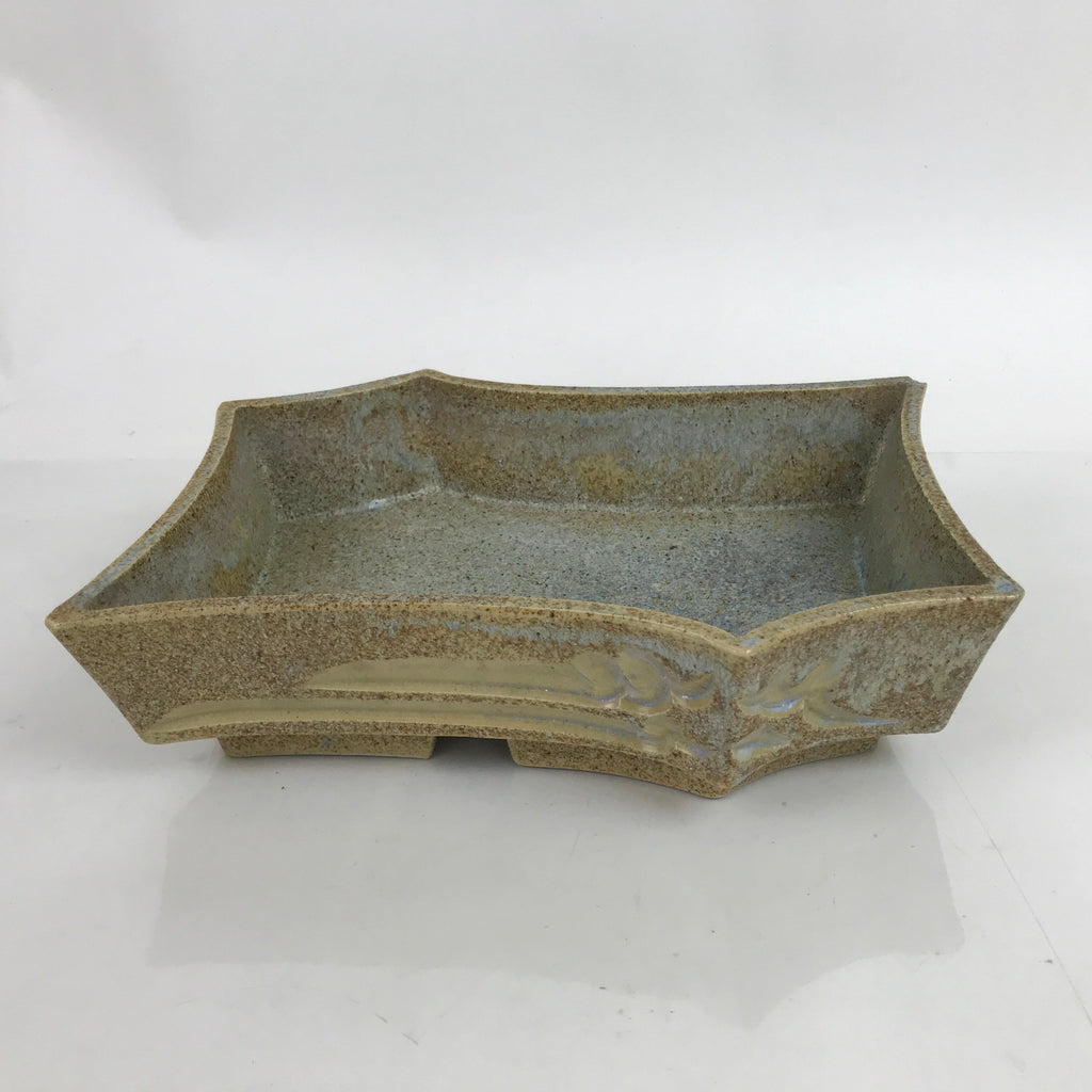 Japanese Ceramic Suiban Flower Vase Vtg Pottery Ikebana Arrangement Abstract Y32