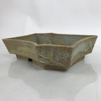 Japanese Ceramic Suiban Flower Vase Vtg Pottery Ikebana Arrangement Abstract Y32