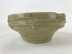 Japanese Ceramic Suiban Flower Vase Vtg Pottery Ikebana Arrangement Beige PY553